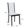venis new szék wenge – fehér textilbőr méretei