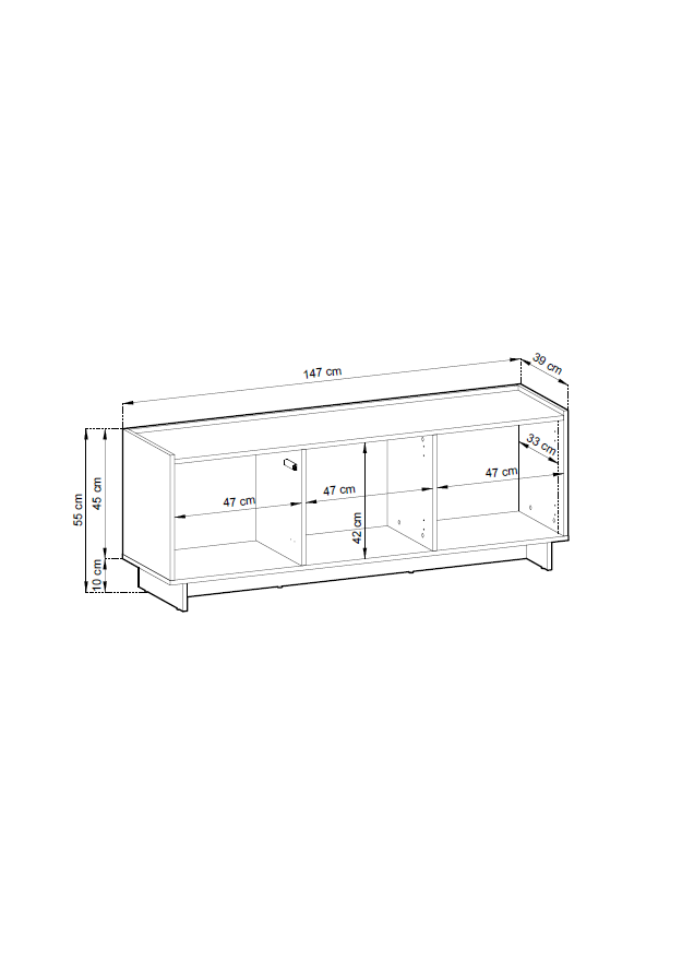 Fiorino TV-szekrény 147 széles
