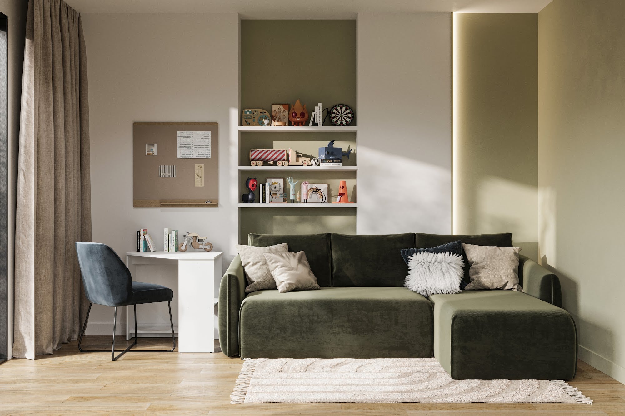 Piana sarok íróasztal 80x80