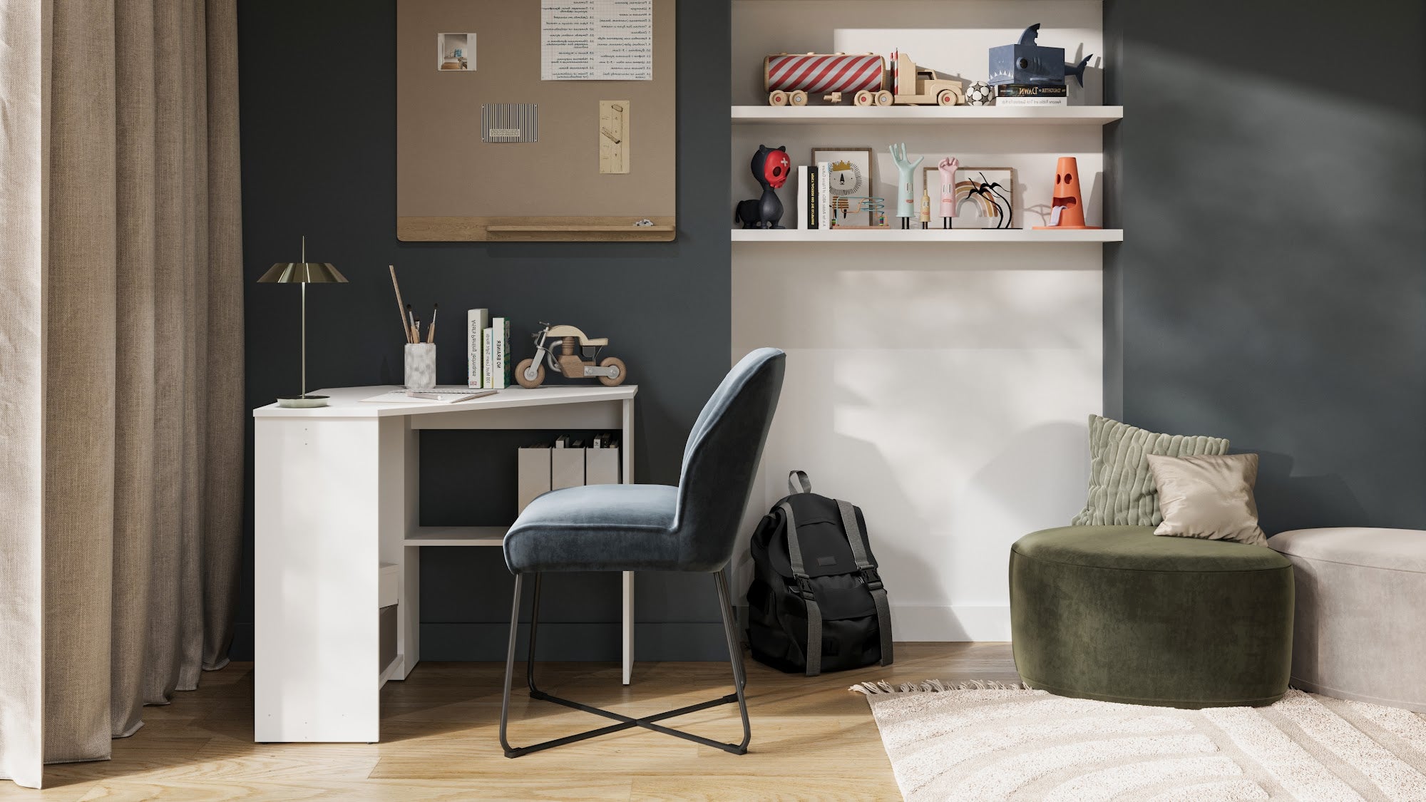 Piana sarok íróasztal 80x80