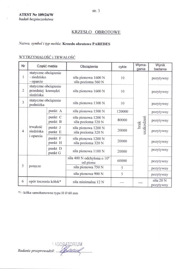 Lentiai forgószék