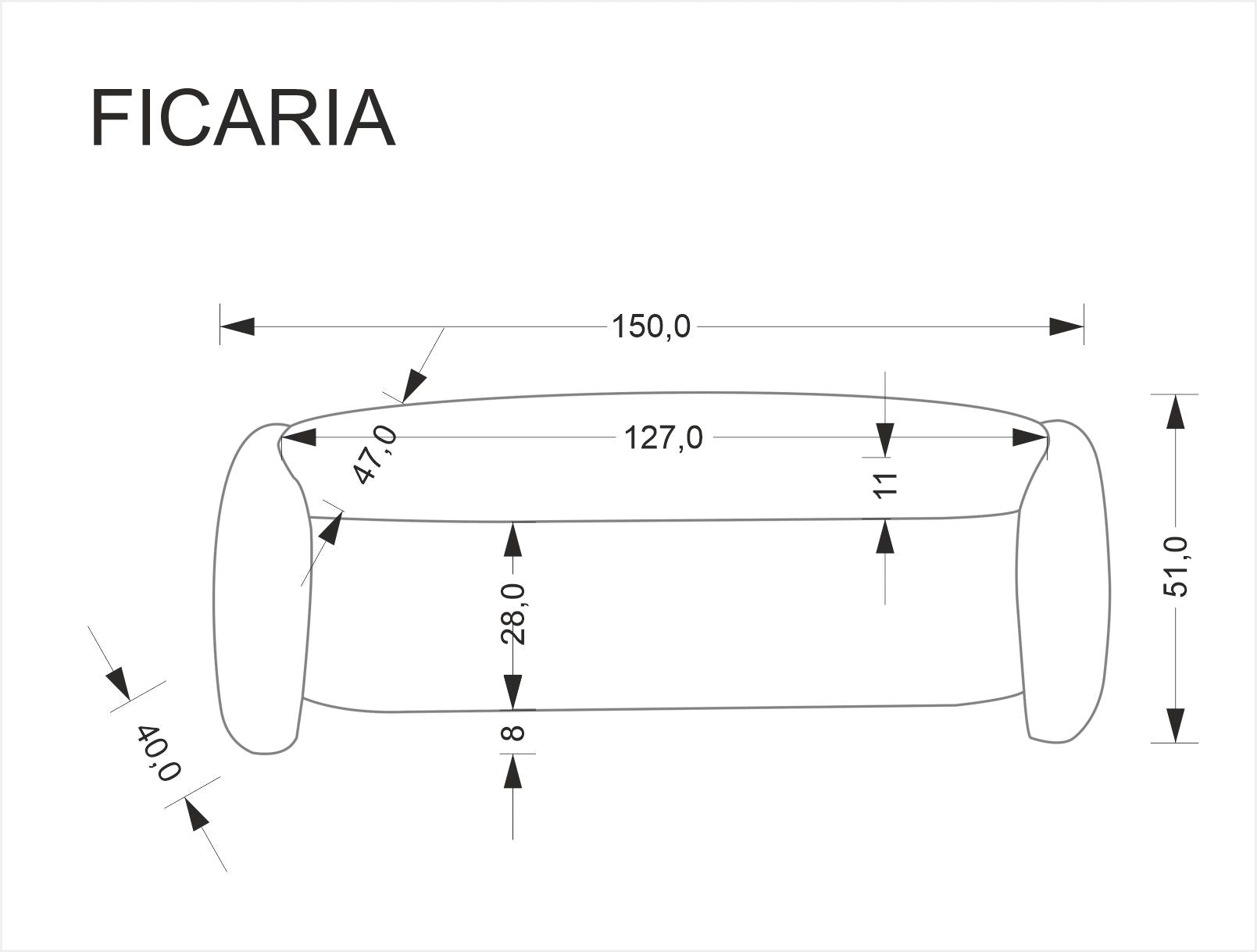 Loconia tárolós pad