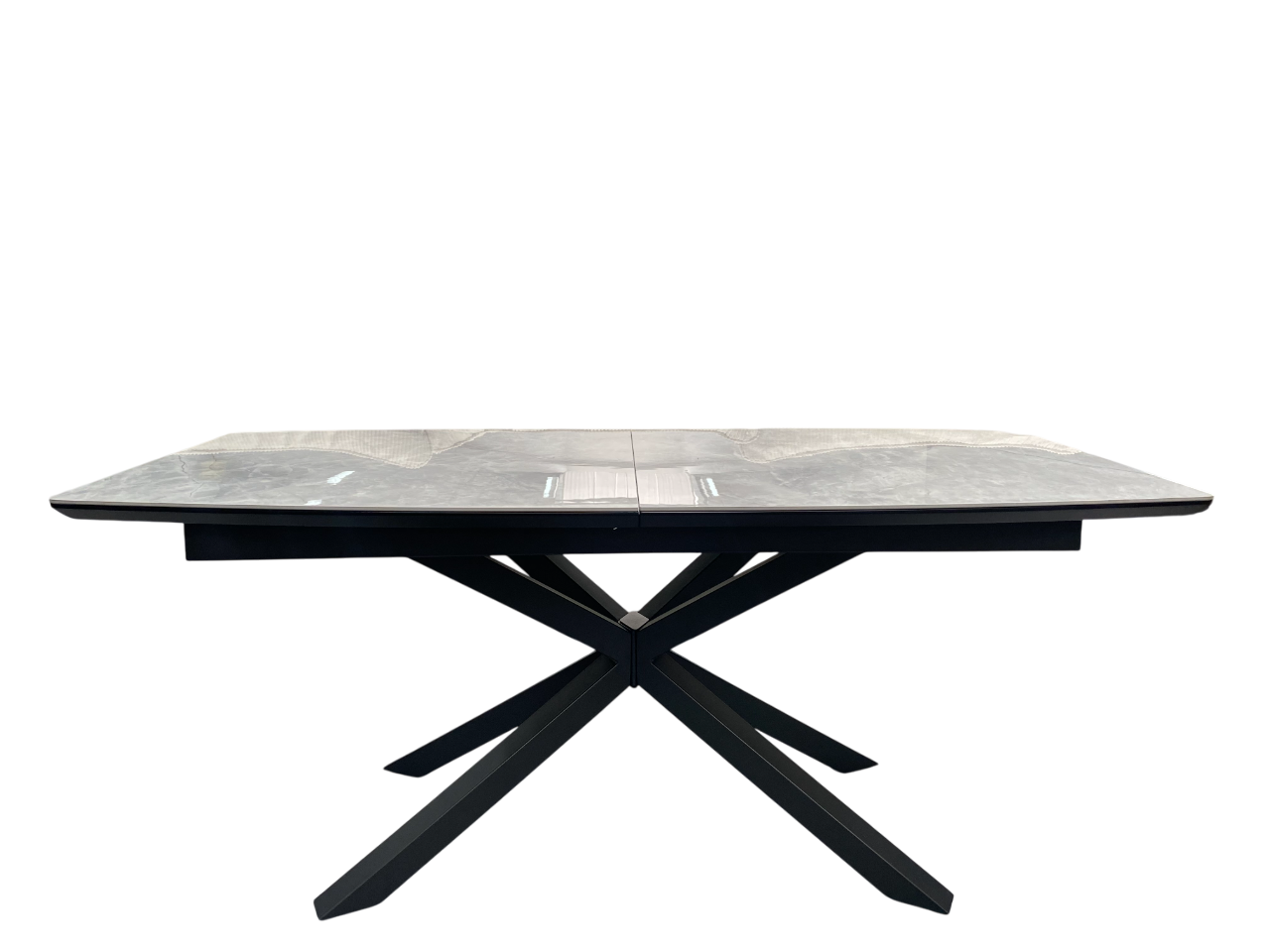 London S Magasfényű Szürke Étkezőasztal 180