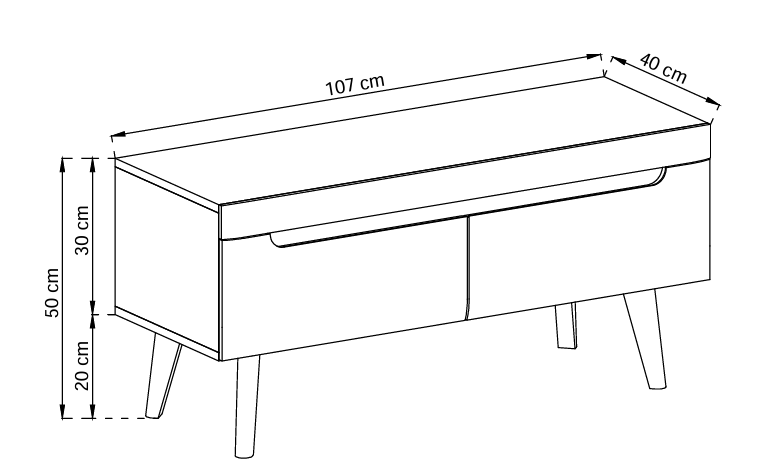 Lauretta TV-szekrény 107 széles