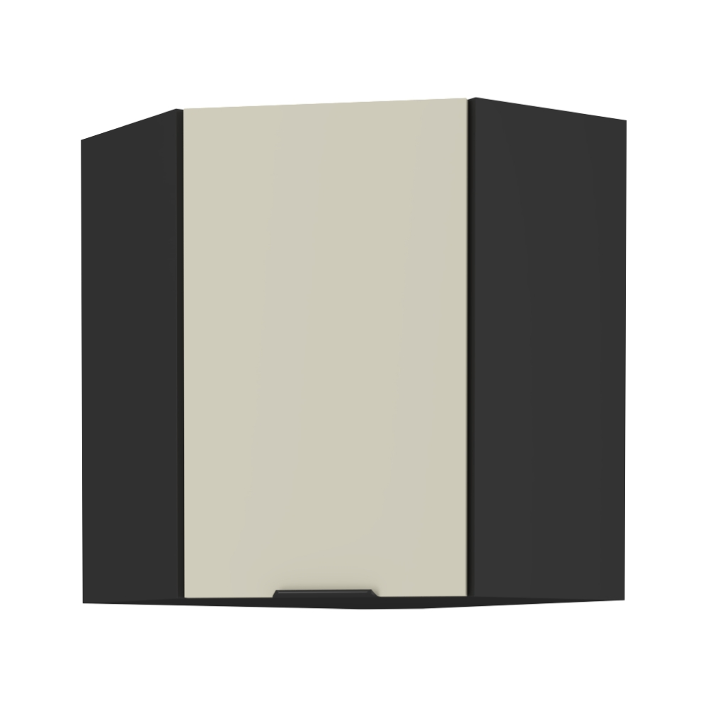 Felső sarokszekrény kasmír/fekete, ARAKA 60x60 GN-72 1F