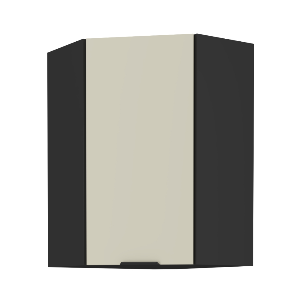 Felső sarokszekrény kasmír/fekete, ARAKA 60x60 GN-90 1F