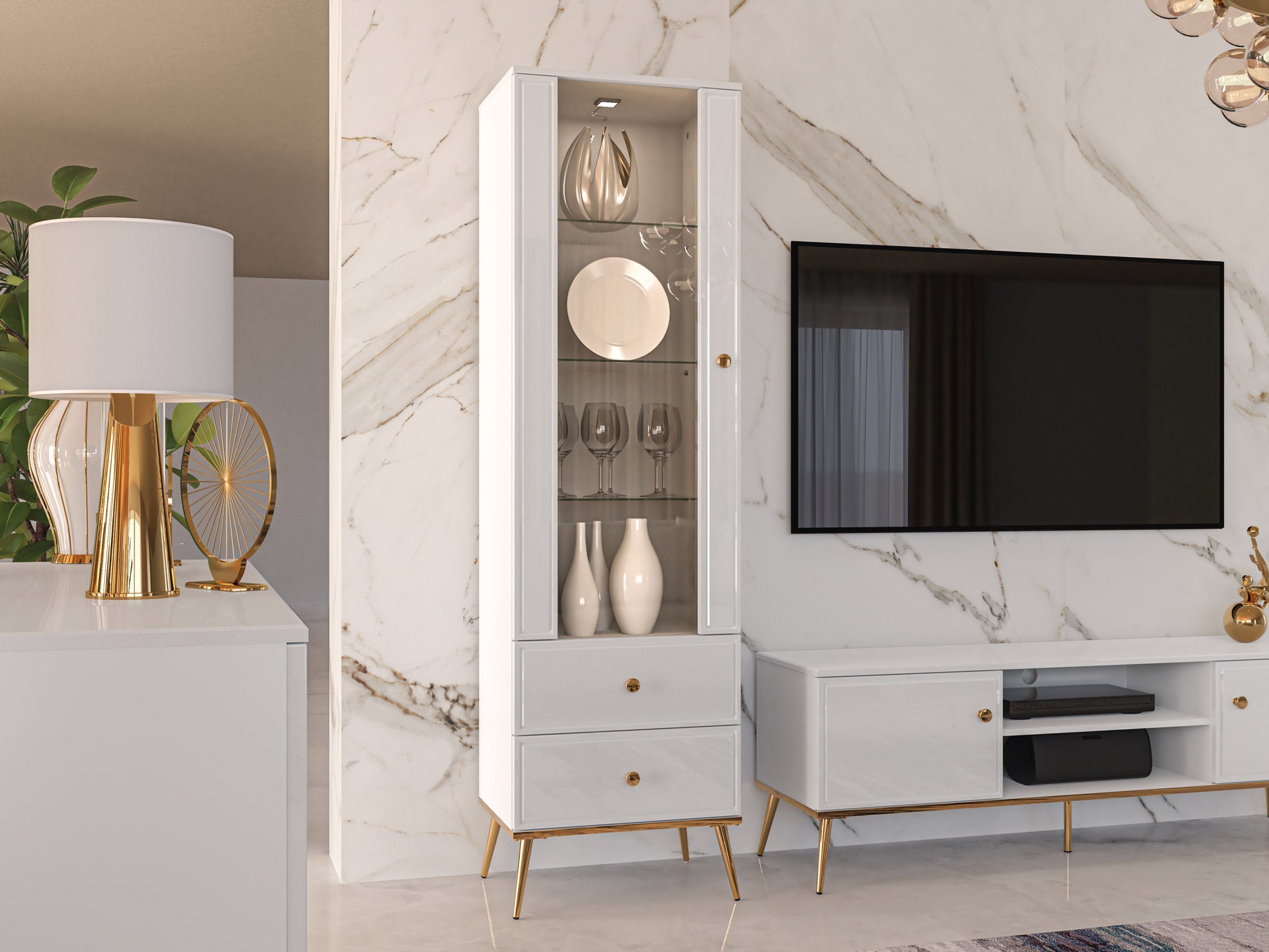 Zafira vitrin 92 széles white