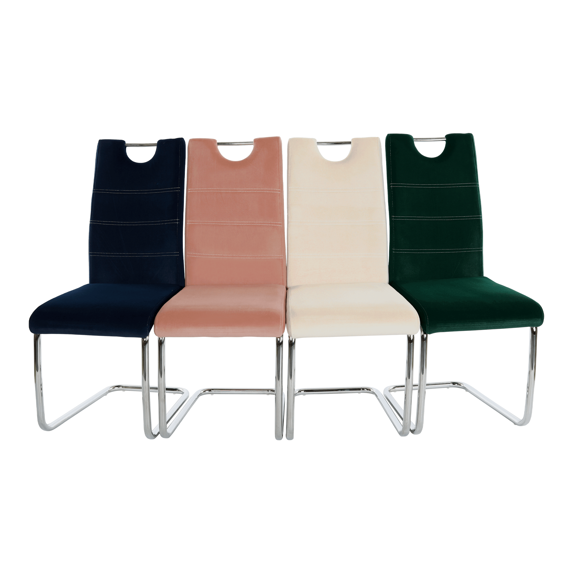 Étkezőszék, bézs Dulux Velvet szövet/világos varrás, ABIRA NEW