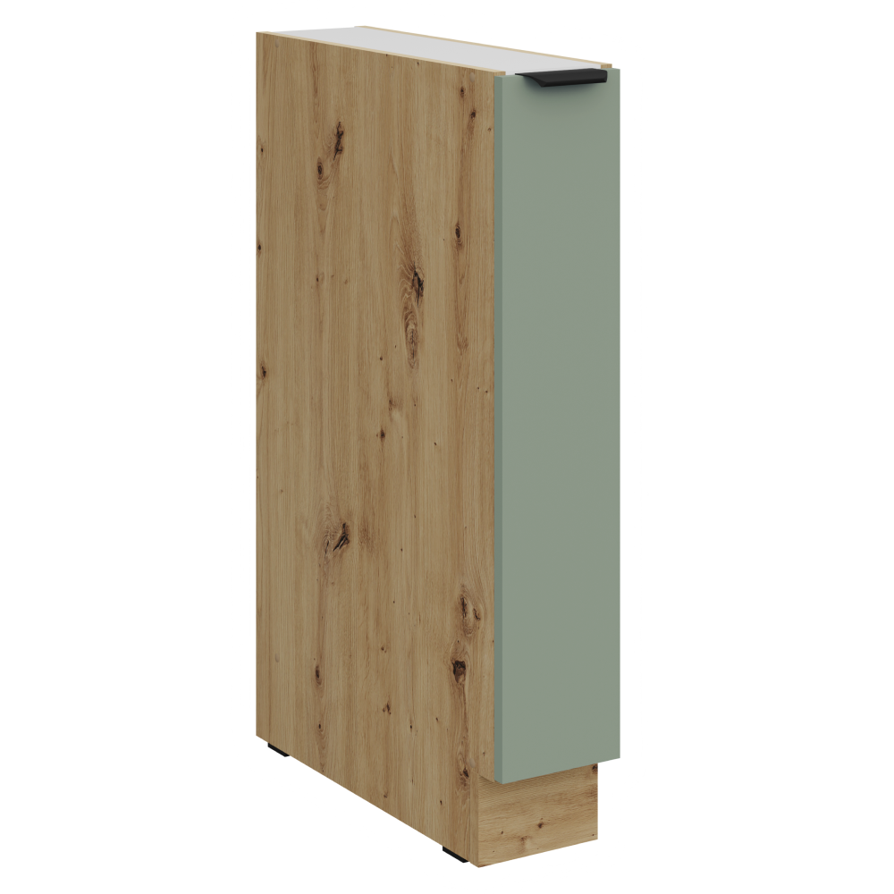 Alsó szekrény kihúzható kosárral, aquamarine/artisan tölgy, ARSANY 15 D CARGO BB