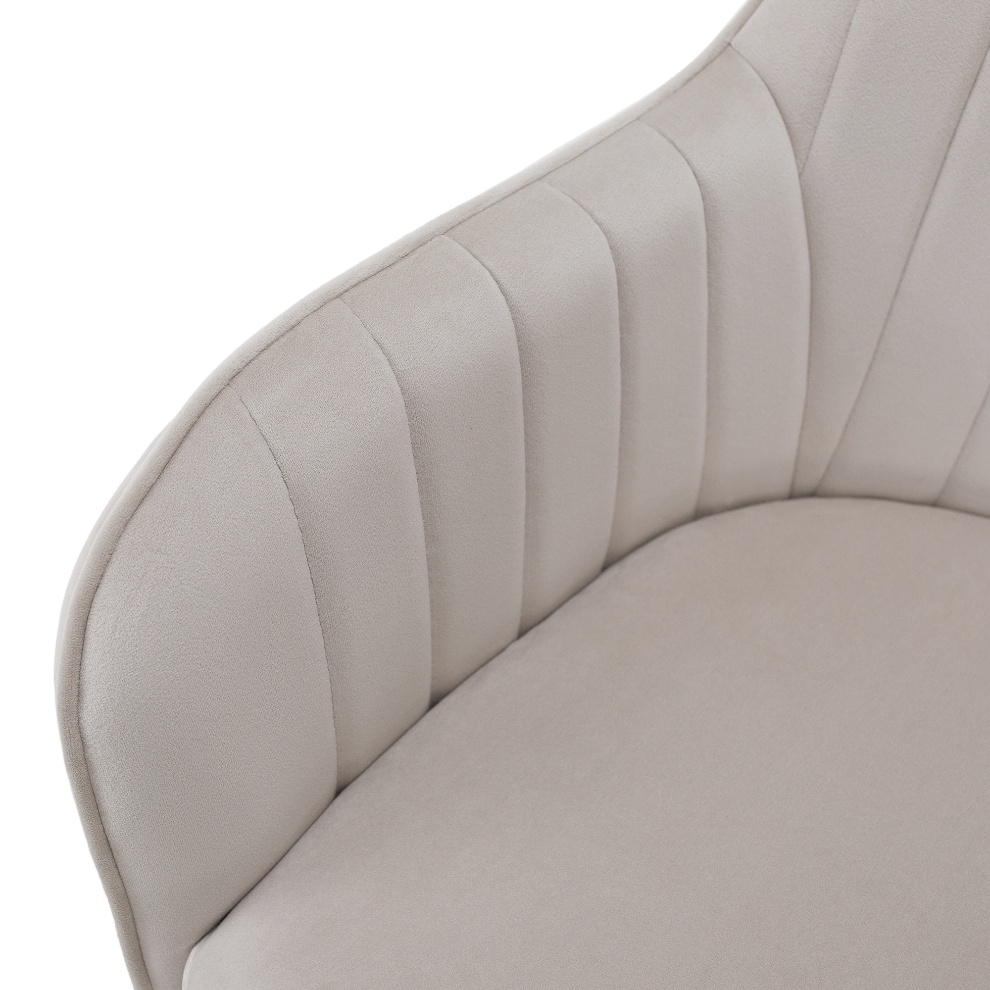 Design fotel, bézses szürke Velvet szövet, AURIL