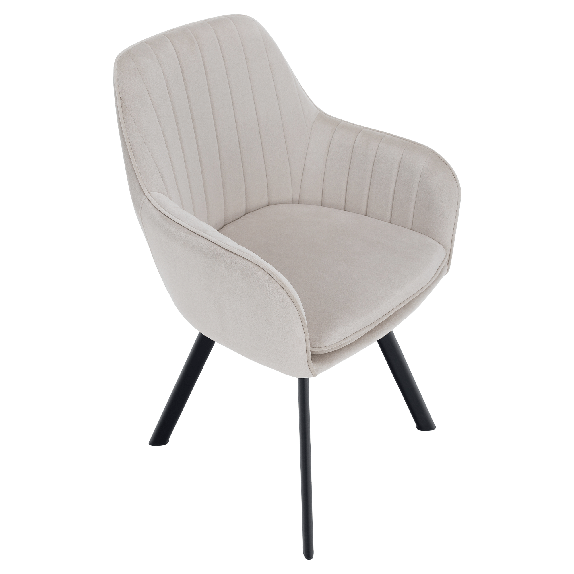 Design fotel, bézses szürke Velvet szövet, AURIL