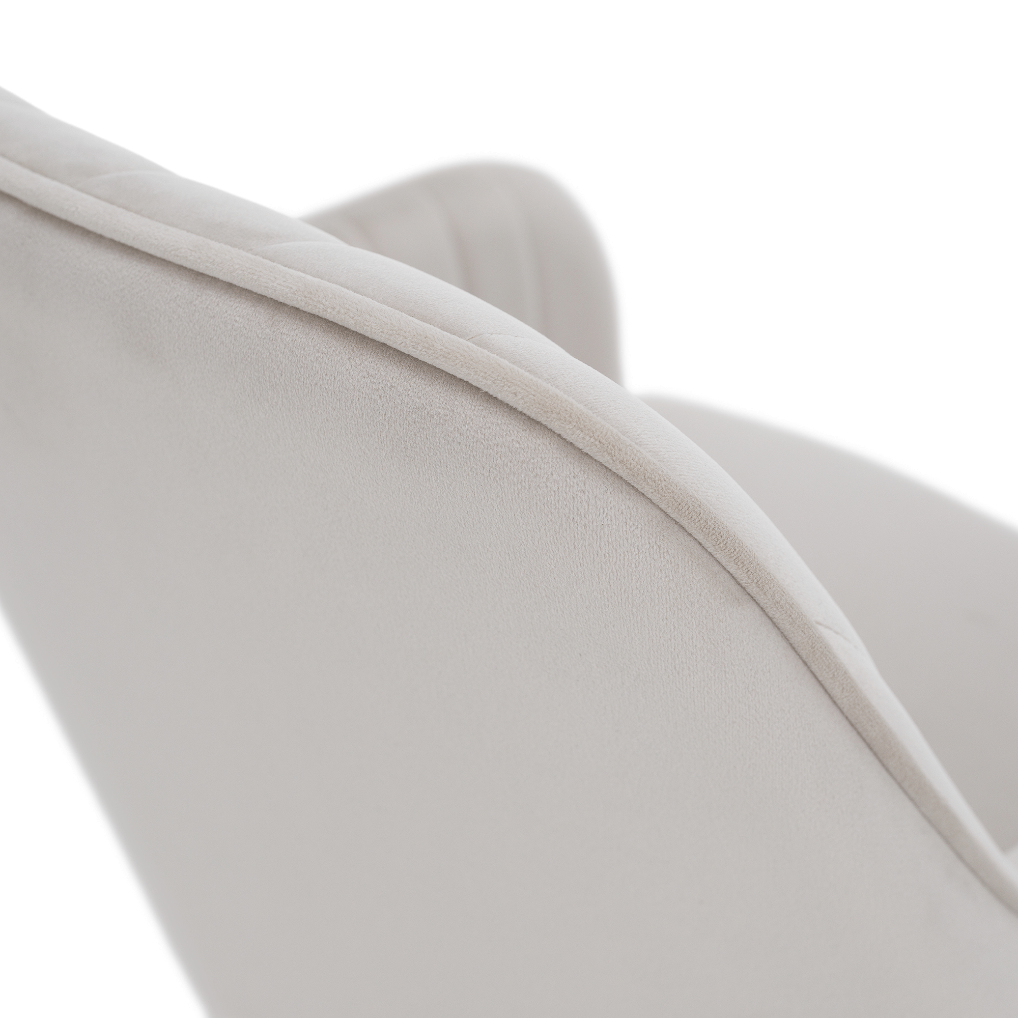 Design fotel, bézses szürke Velvet szövet, AURIL