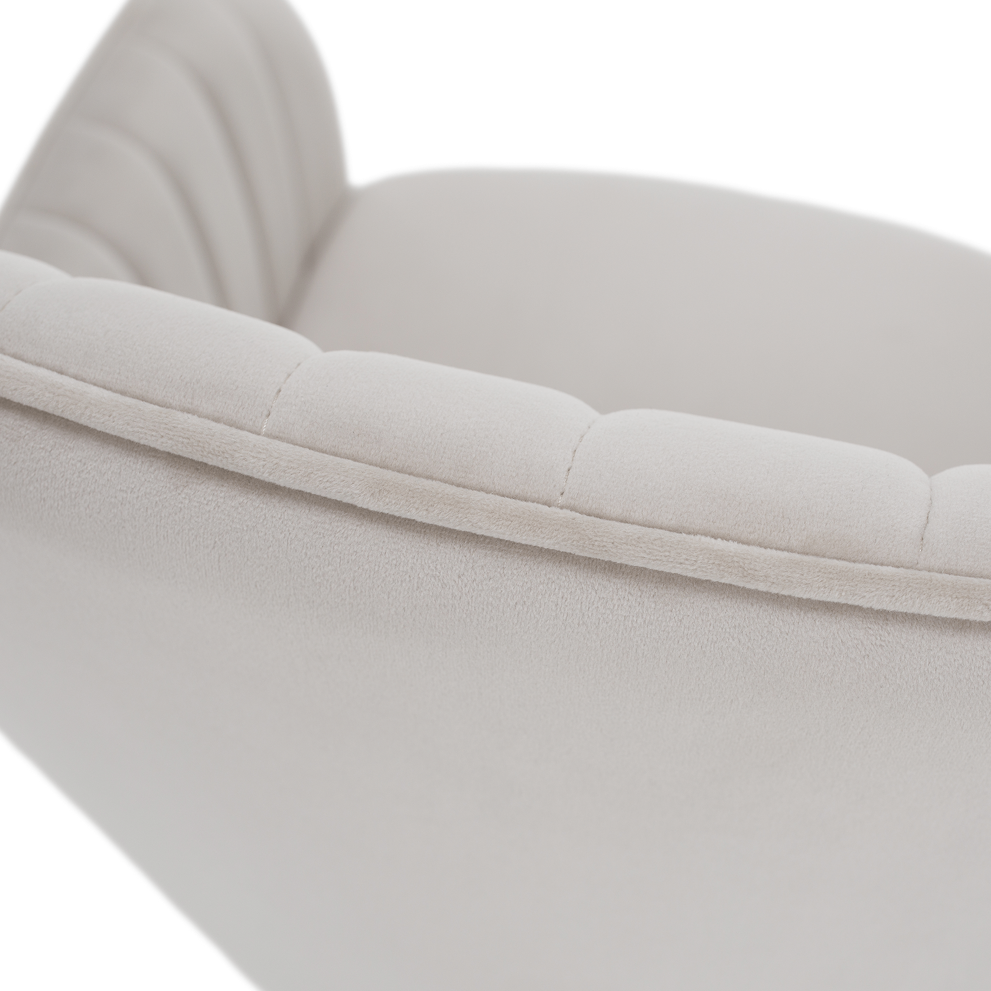 Design fotel, bézses szürke Velvet szövet, AURIL