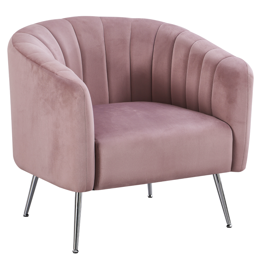 Design fotel, bézs Velvet szövet/gold króm-arany, BAGY