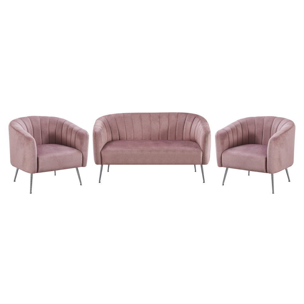Design fotel, bézs Velvet szövet/gold króm-arany, BAGY