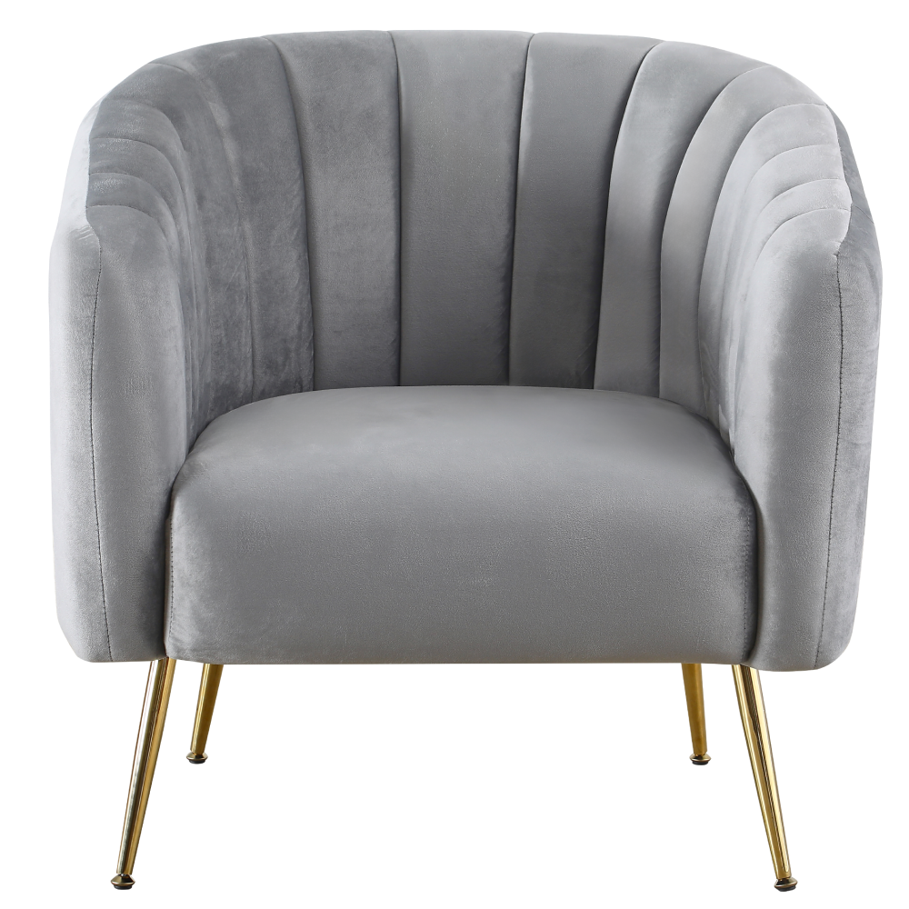 Design fotel, bézs Velvet szövet/gold króm-arany, BAGY