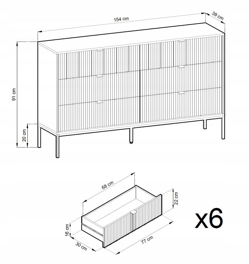 Nova komód 154x91