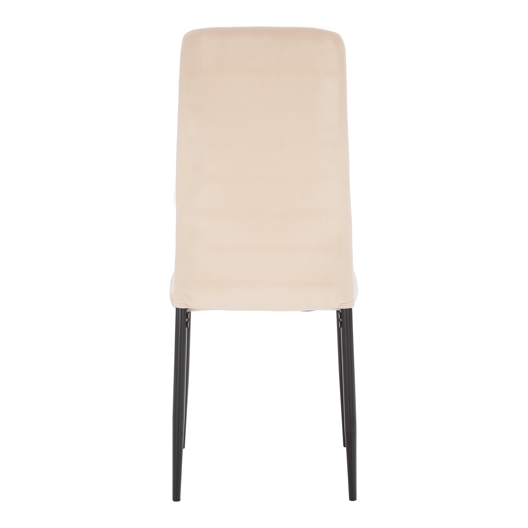 Szék, bézs Dulux Velvet szövet/fekete fém, COLETA NOVA