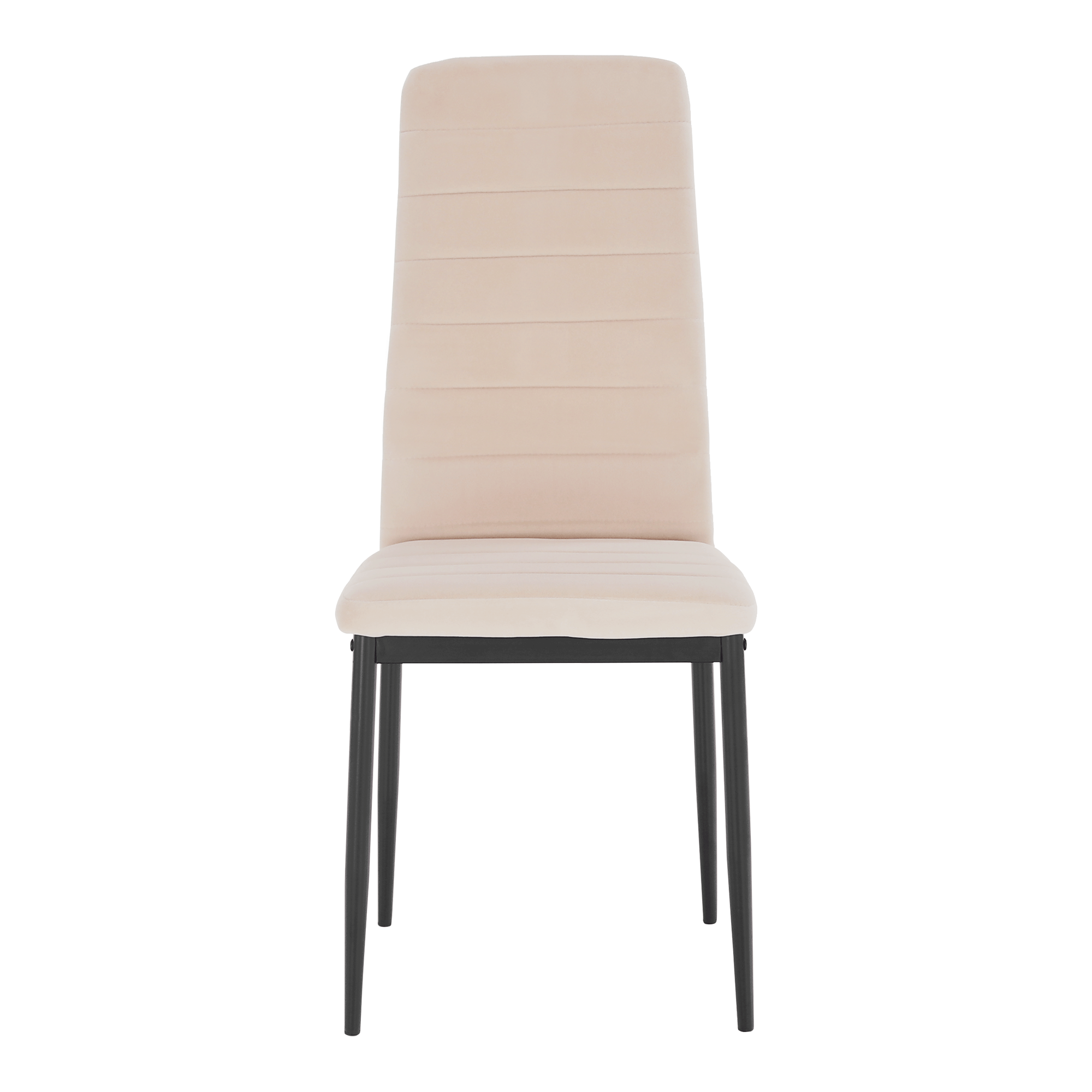 Szék, bézs Dulux Velvet szövet/fekete fém, COLETA NOVA