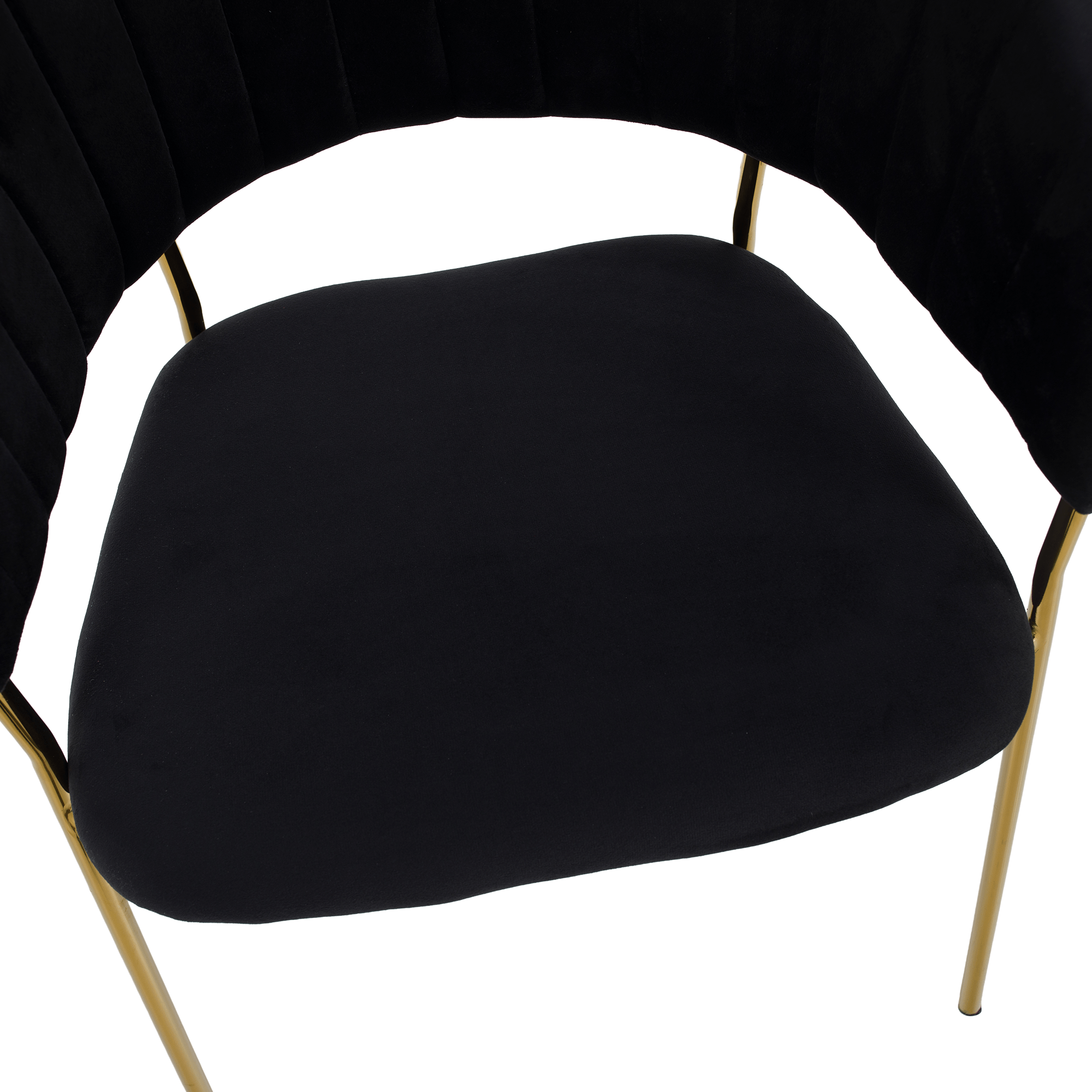 Design étkezőszék, fekete Velvet szövet/gold króm arany, DASMIN TYP 1