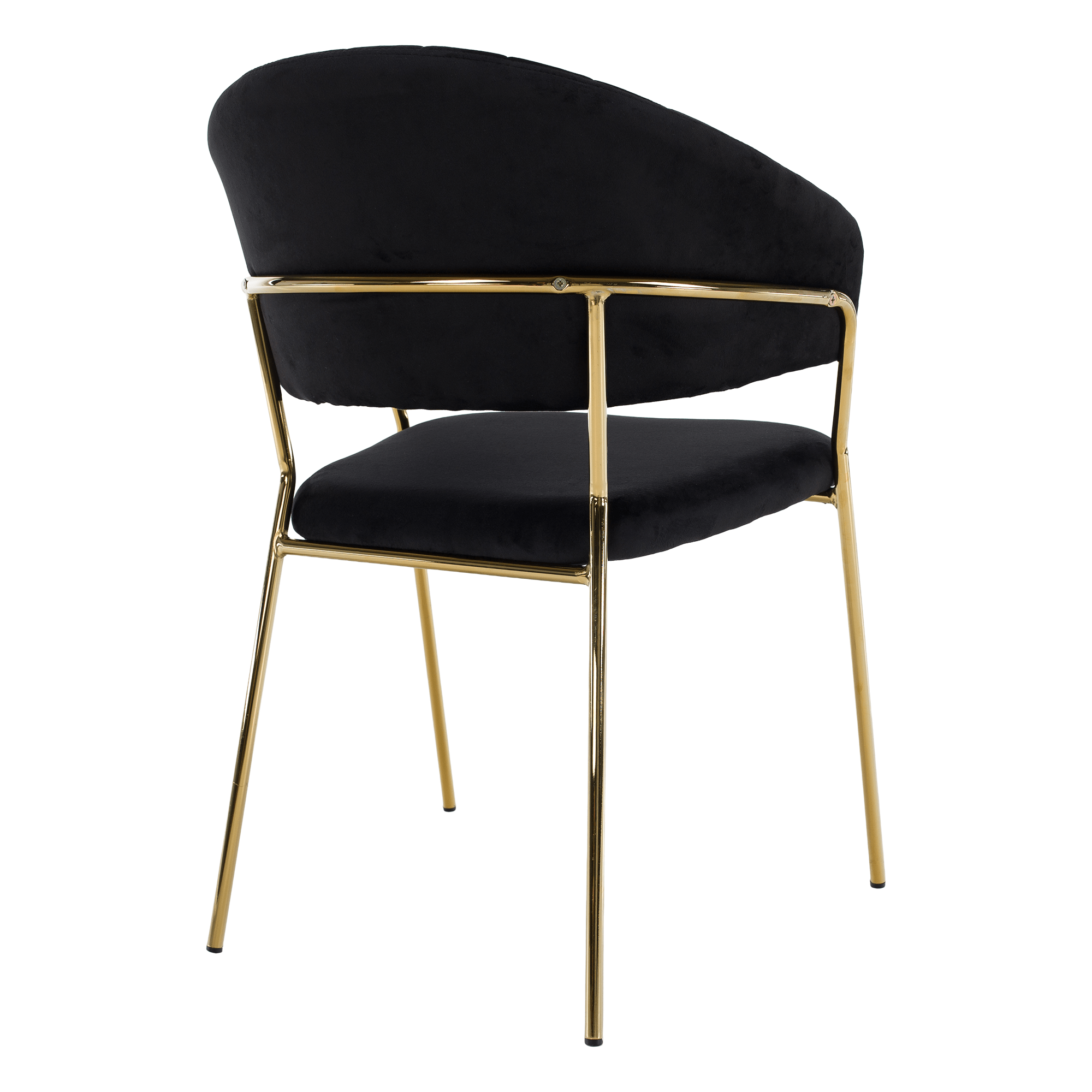 Design étkezőszék, fekete Velvet szövet/gold króm arany, DASMIN TYP 1