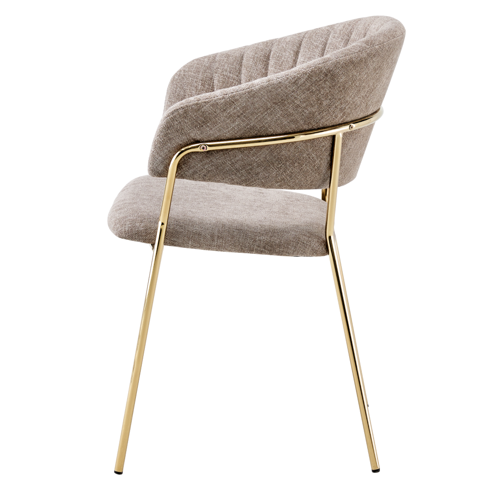 Design étkezőszék, fekete Velvet szövet/gold króm arany, DASMIN TYP 1