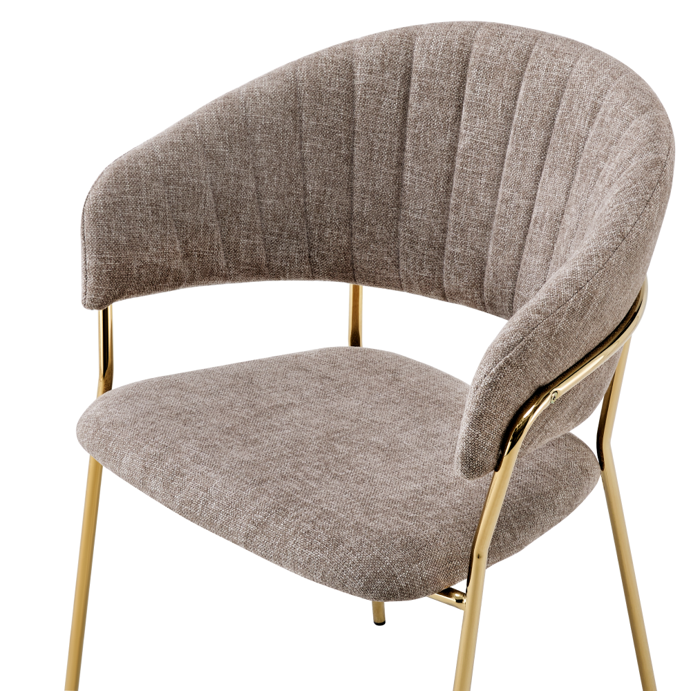 Design étkezőszék, fekete Velvet szövet/gold króm arany, DASMIN TYP 1