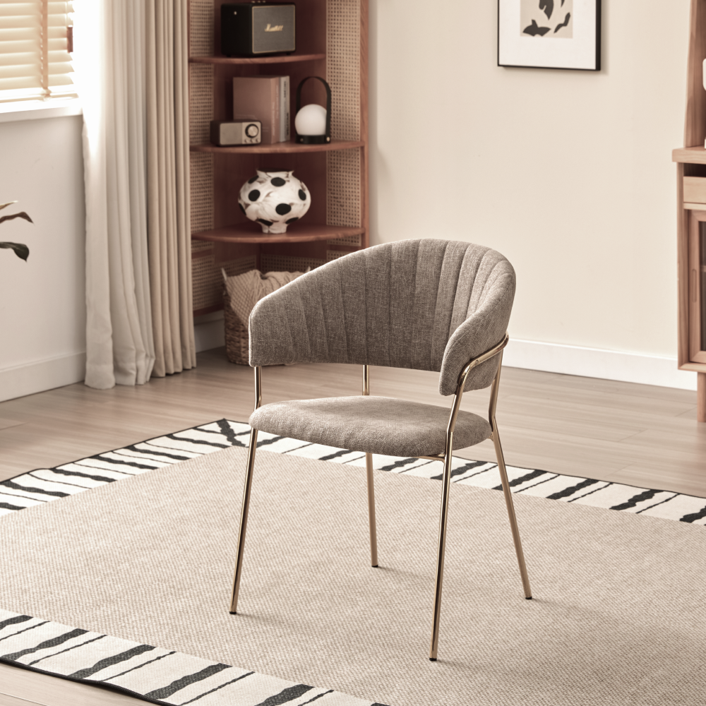 Design étkezőszék, fekete Velvet szövet/gold króm arany, DASMIN TYP 1