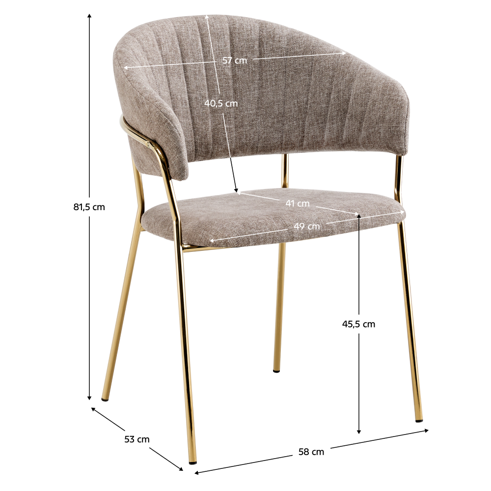 Design étkezőszék, fekete Velvet szövet/gold króm arany, DASMIN TYP 1