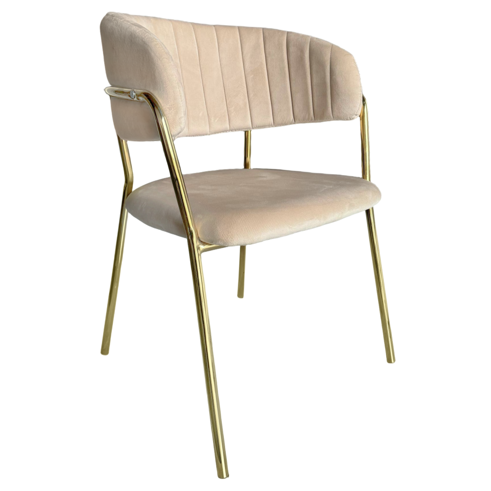 Design étkezőszék, fekete Velvet szövet/gold króm arany, DASMIN TYP 1