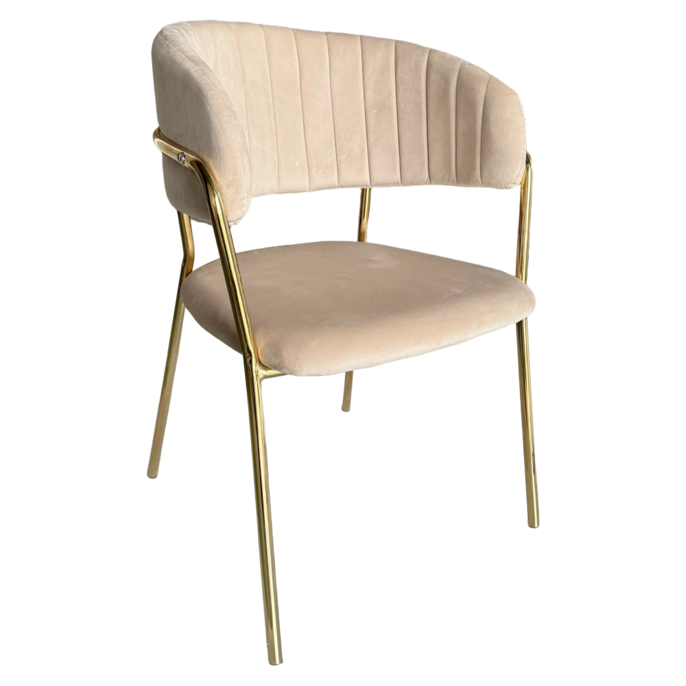 Design étkezőszék, fekete Velvet szövet/gold króm arany, DASMIN TYP 1
