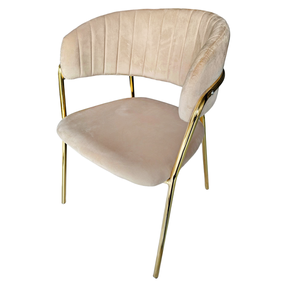 Design étkezőszék, fekete Velvet szövet/gold króm arany, DASMIN TYP 1