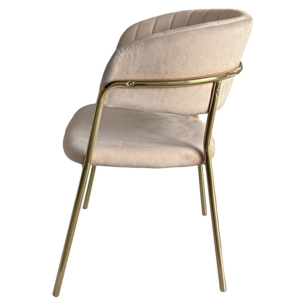 Design étkezőszék, fekete Velvet szövet/gold króm arany, DASMIN TYP 1