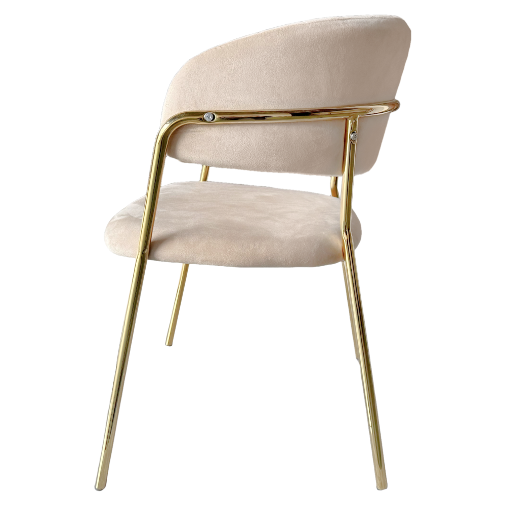 Design étkezőszék, fekete Velvet szövet/gold króm arany, DASMIN TYP 1
