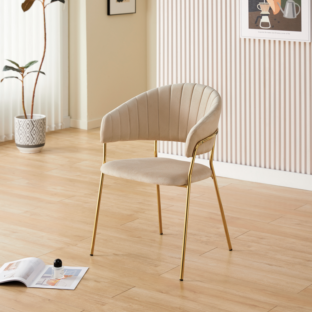 Design étkezőszék, fekete Velvet szövet/gold króm arany, DASMIN TYP 1