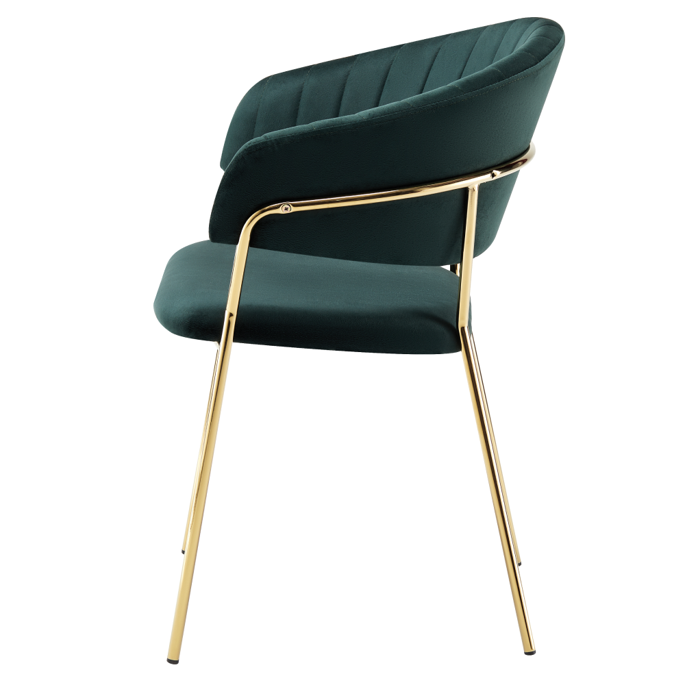 Design étkezőszék, fekete Velvet szövet/gold króm arany, DASMIN TYP 1