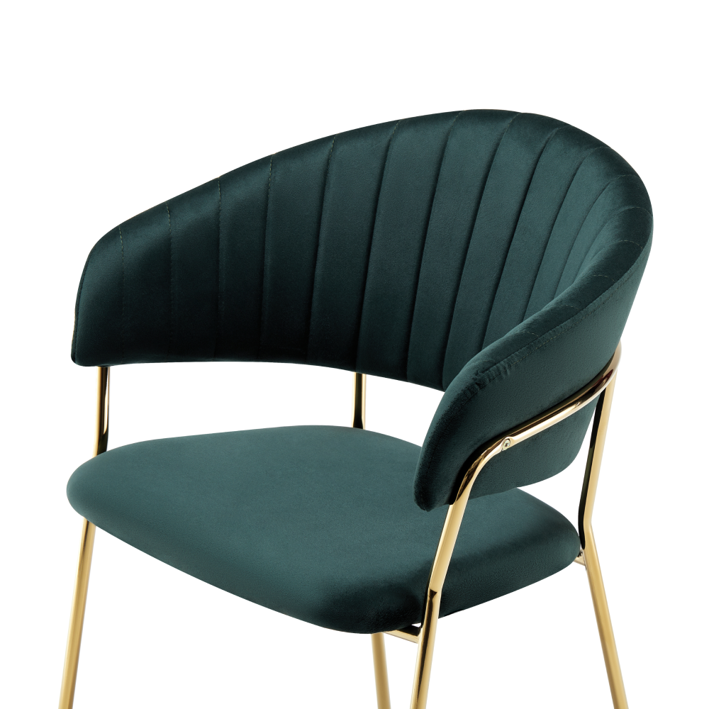 Design étkezőszék, fekete Velvet szövet/gold króm arany, DASMIN TYP 1