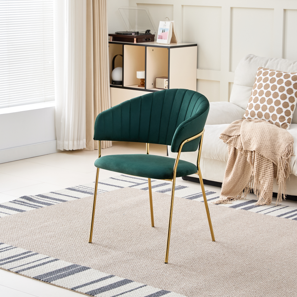 Design étkezőszék, fekete Velvet szövet/gold króm arany, DASMIN TYP 1