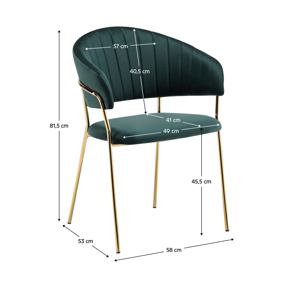 Design étkezőszék, fekete Velvet szövet/gold króm arany, DASMIN TYP 1