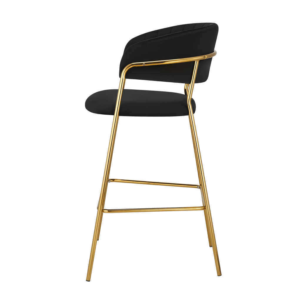 Design bárszék, bézs Velvet szövet/gold króm arany, DASMIN TYP 2