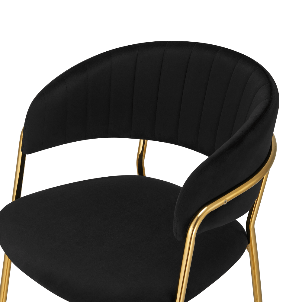Design bárszék, bézs Velvet szövet/gold króm arany, DASMIN TYP 2