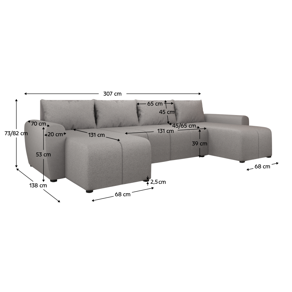 Univerzális ülőgarnitúra, DELIN U UNI