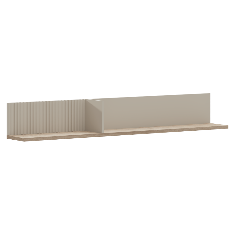 Fali polc 135, szürkésbarna Taupe/silverjack tölgy, DOMCA