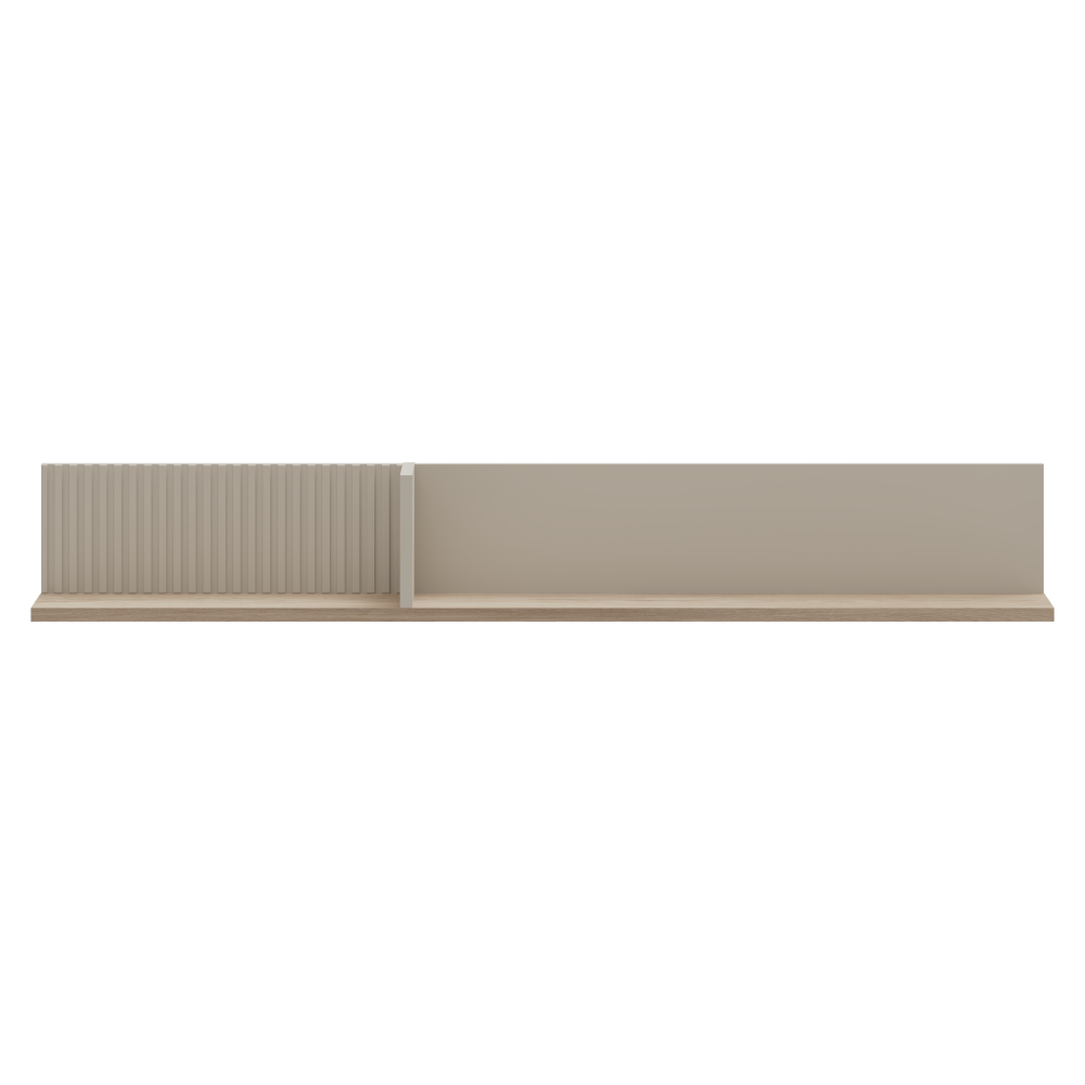 Fali polc 135, szürkésbarna Taupe/silverjack tölgy, DOMCA