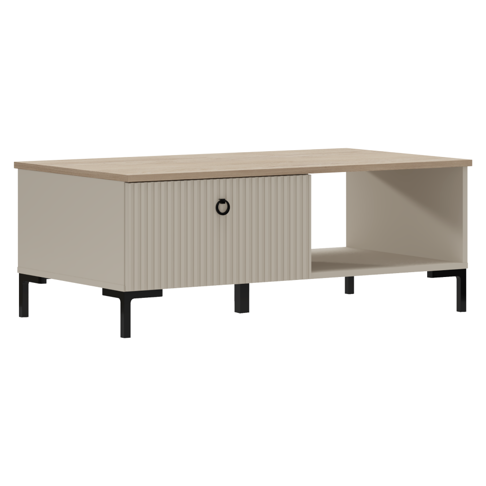 Dohányzóasztal, szürkésbarna Taupe/silverjack tölgy, DOMCA 1S