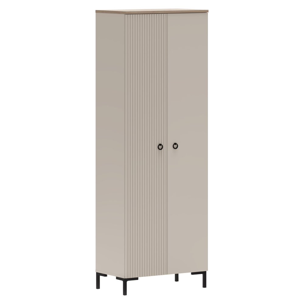 Szekrény, szürkésbarna Taupe/silverjack tölgy, DOMCA 2D