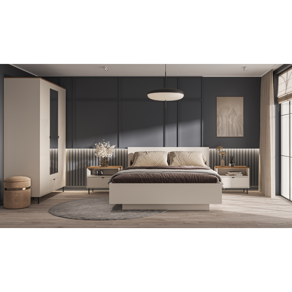 Szekrény, kasmír/castello tölgy, EYCO 2D/40