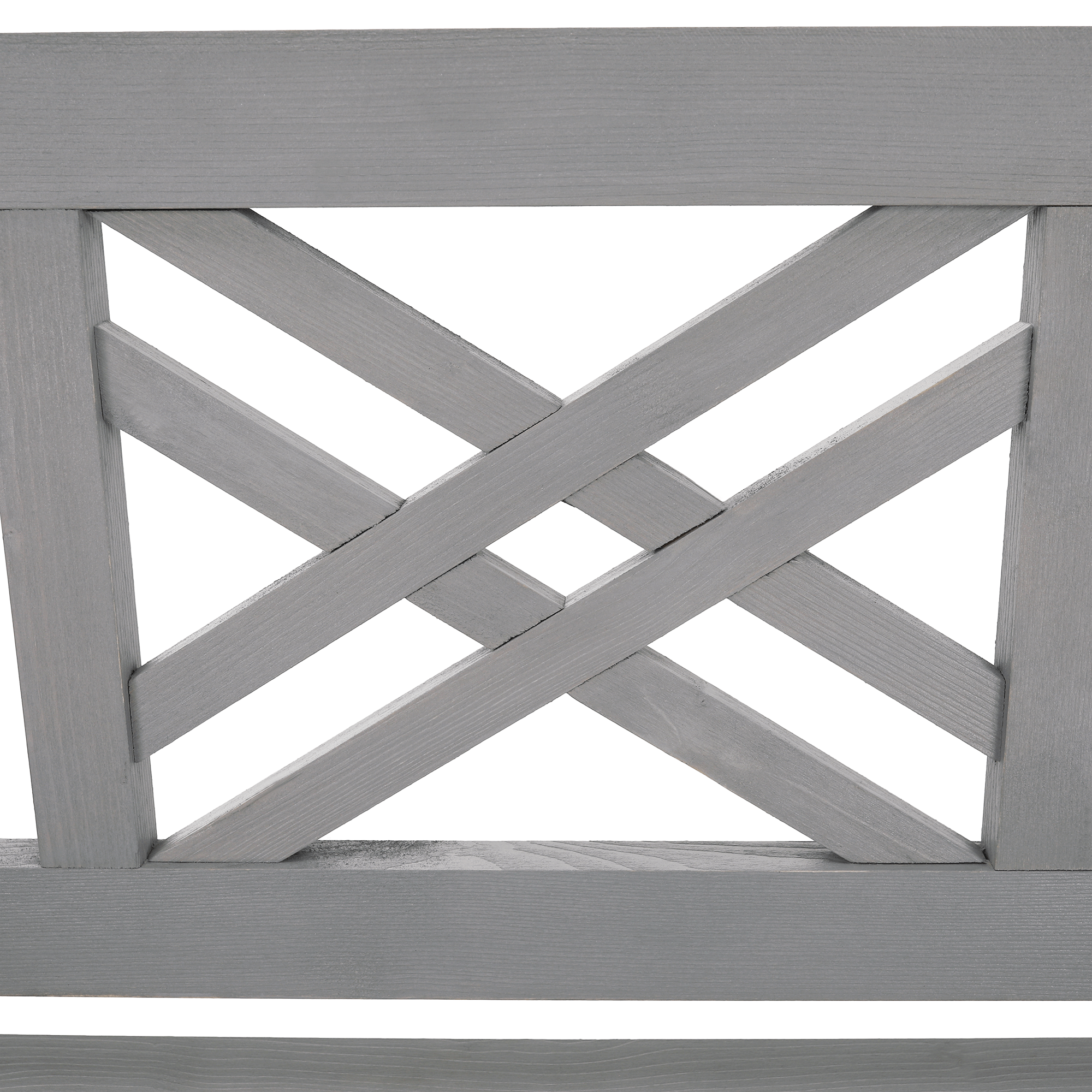 Fából készült kerti pad, szürke, 150 cm, FABLA