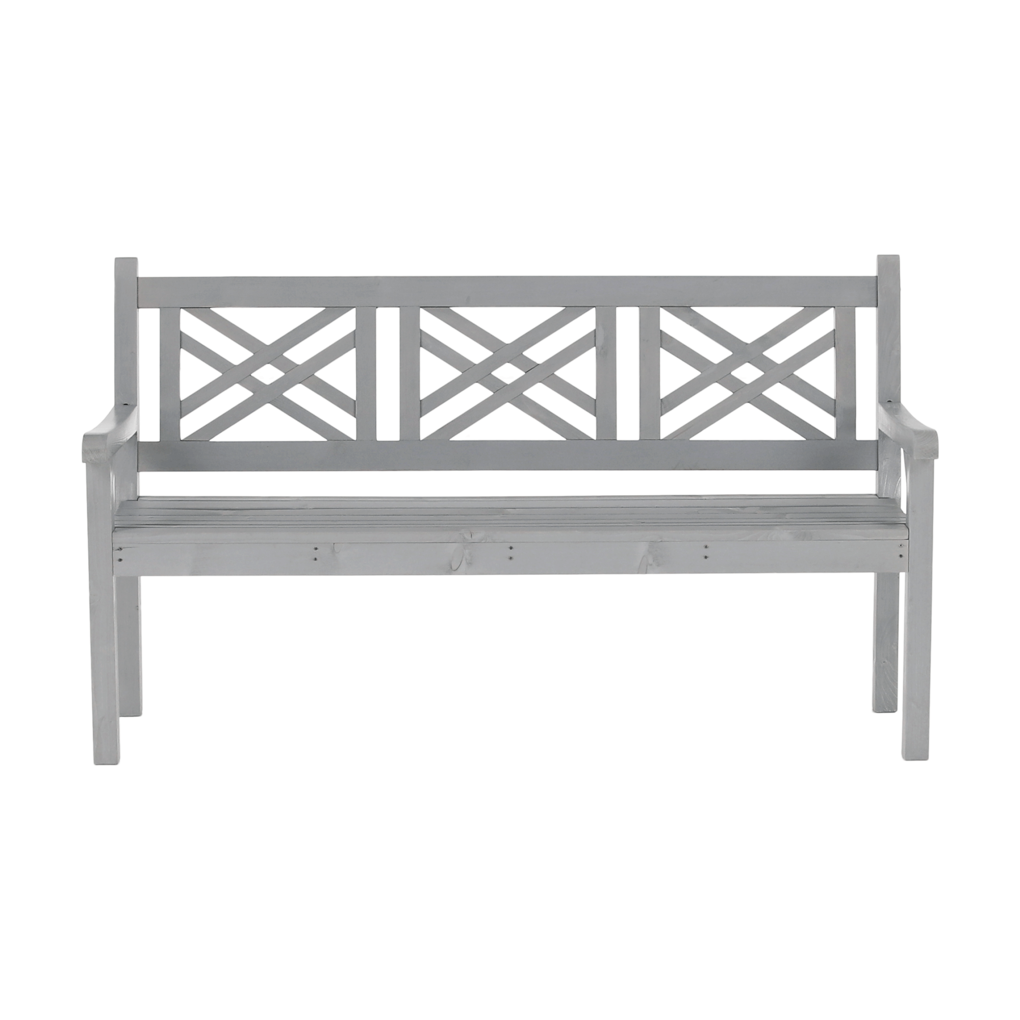 Fából készült kerti pad, szürke, 150 cm, FABLA
