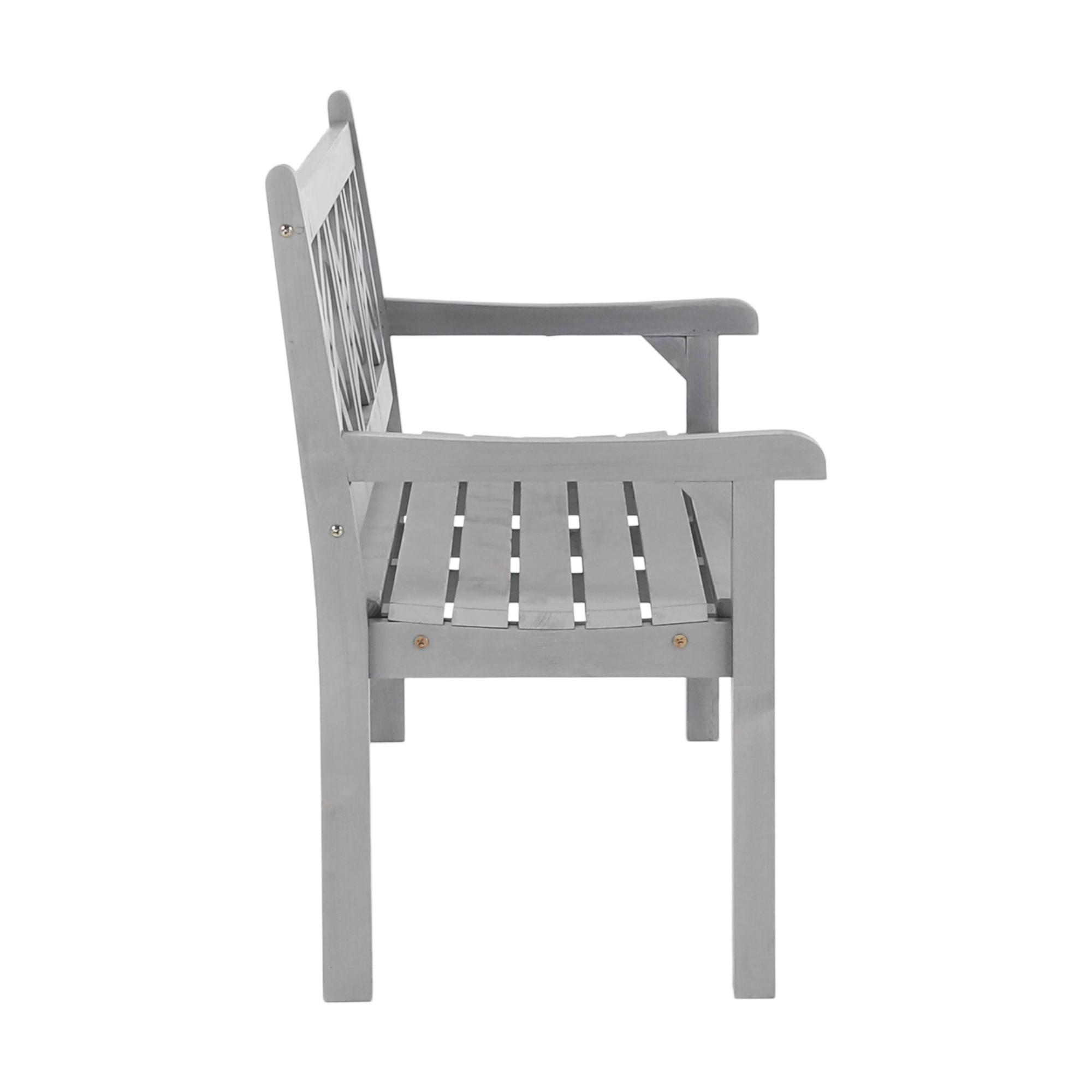 Fából készült kerti pad, szürke, 150 cm, FABLA